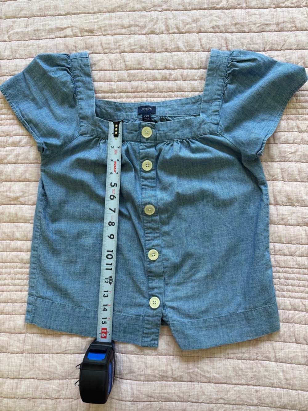 J.Crew 100% Cotton Chambray Top – Size XXS - Picture 4 of 6